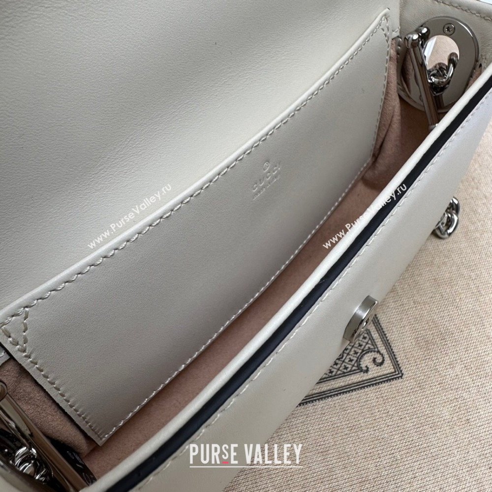 Gucci Petite GG Super mini bag 760194 Leather White (dlh-23122212)