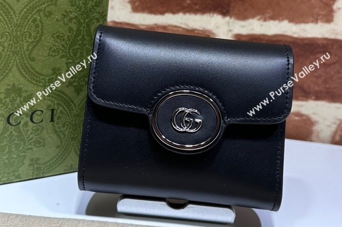 Gucci Petite GG medium wallet 760197 Leather Black (dlh-23122224)