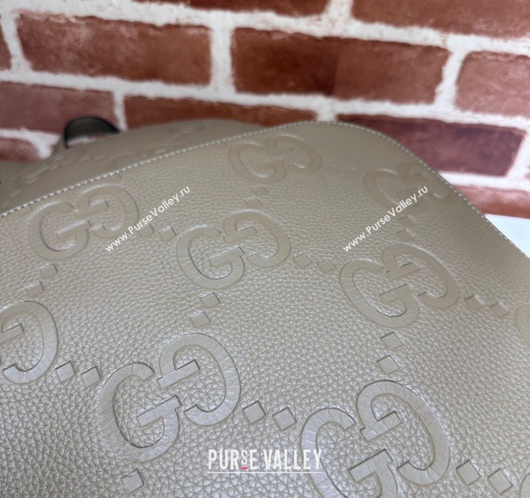 Gucci Jumbo GG Leather Large backpack bag 766932 Gray (dlh-23122216)