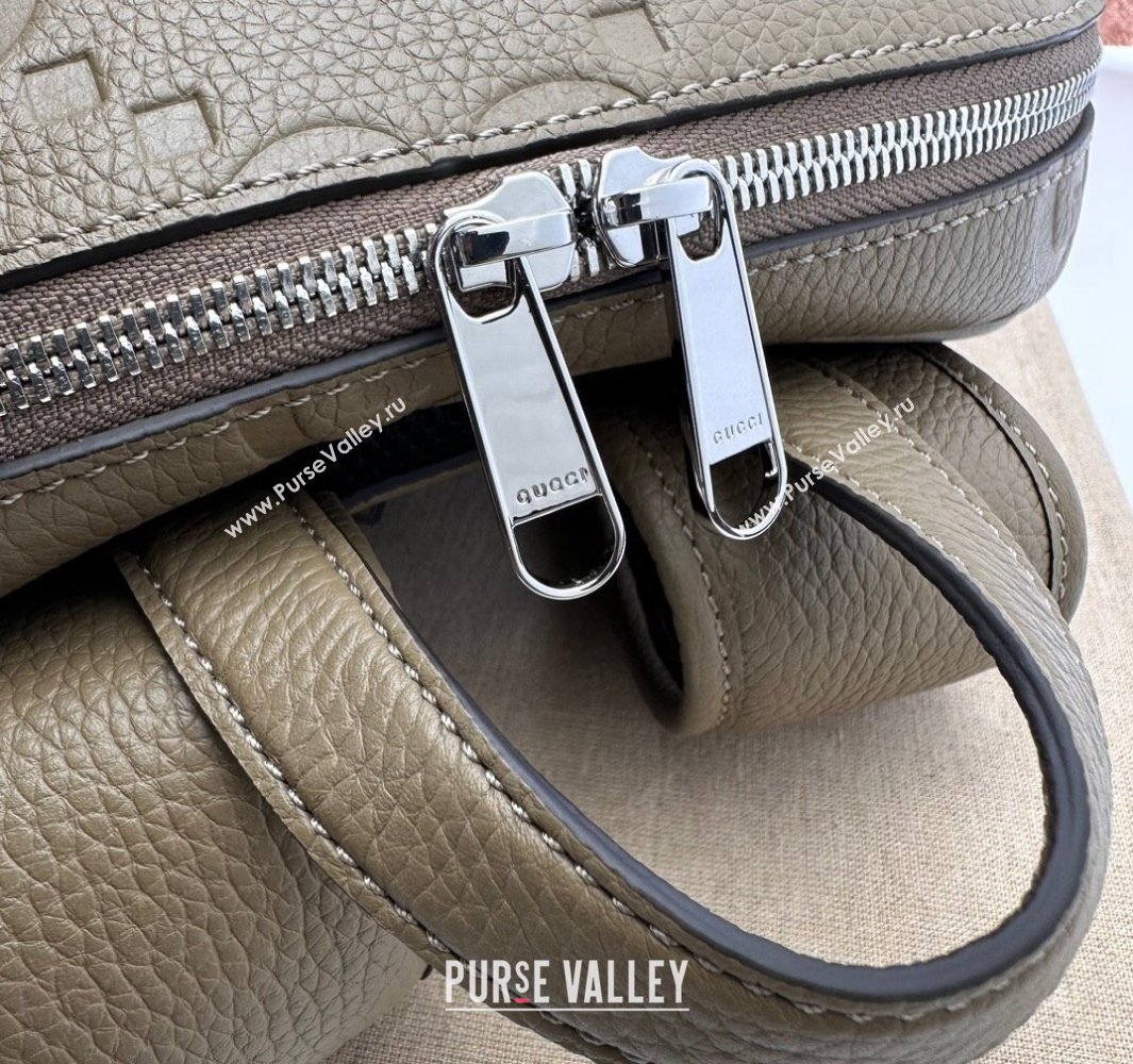 Gucci Jumbo GG Leather Large backpack bag 766932 Gray (dlh-23122216)