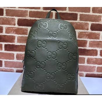 Gucci Jumbo GG Leather Large backpack bag 766932 Green (dlh-23122215)