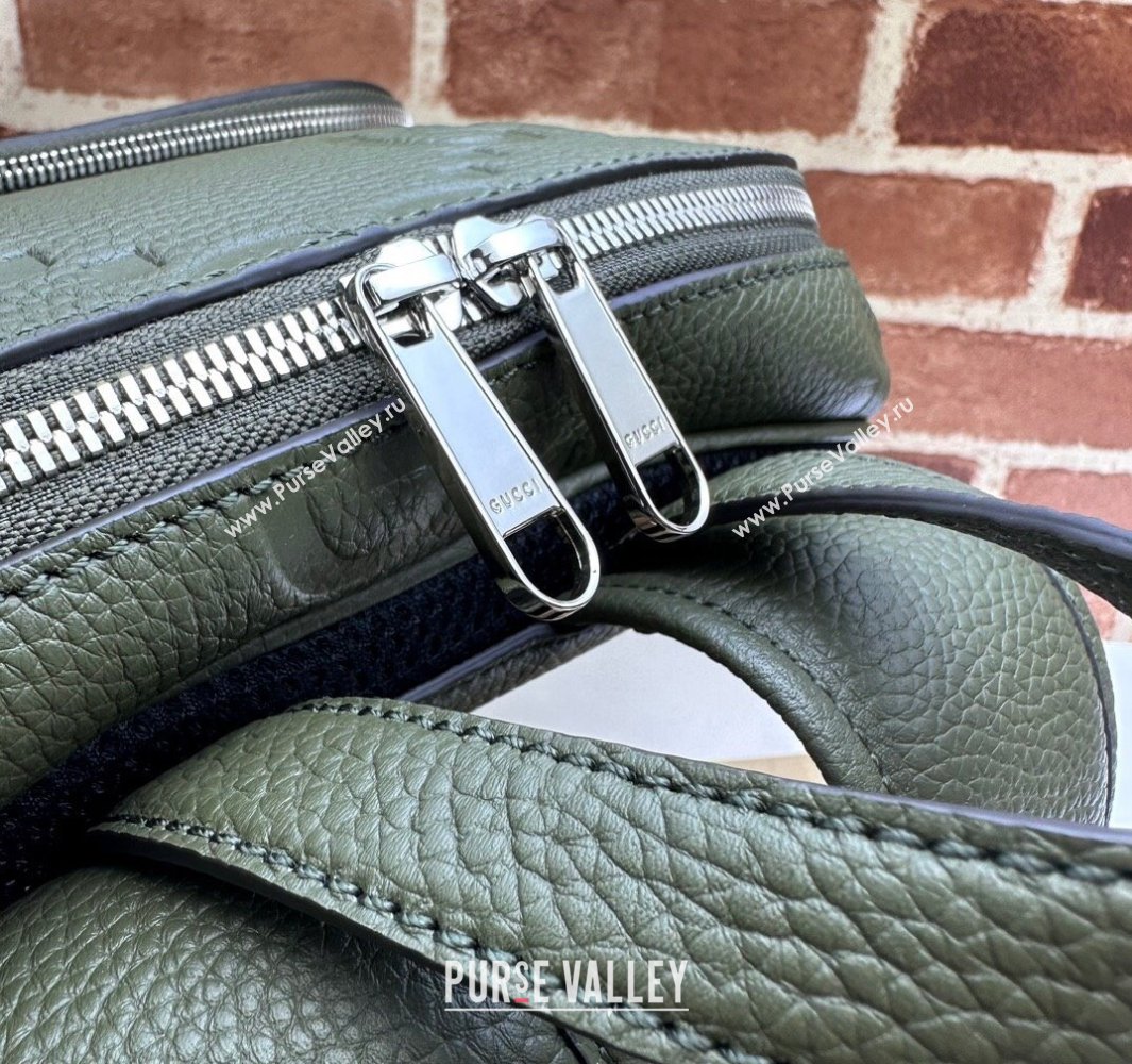 Gucci Jumbo GG Leather Large backpack bag 766932 Green (dlh-23122215)