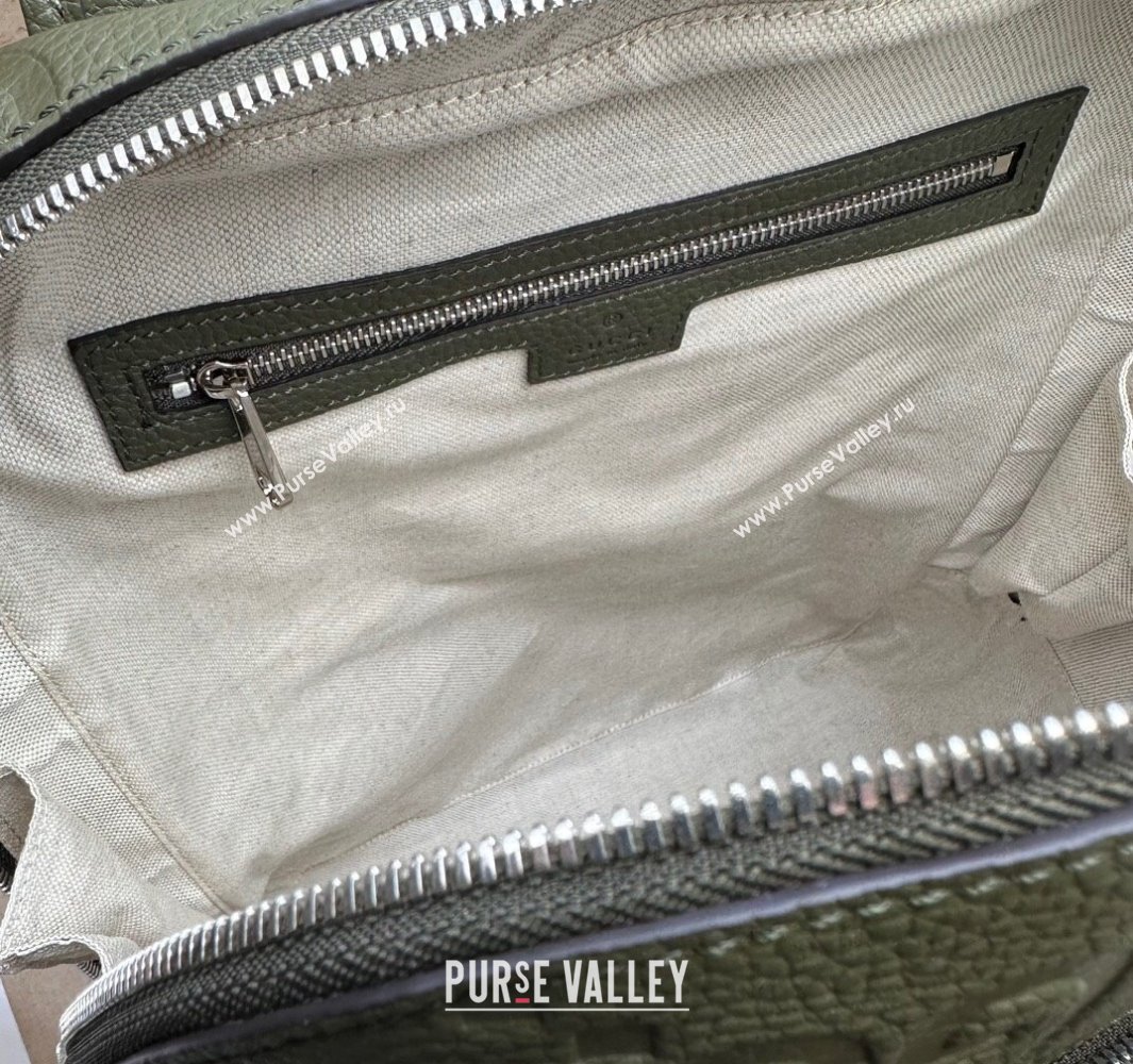 Gucci Jumbo GG Leather Large backpack bag 766932 Green (dlh-23122215)