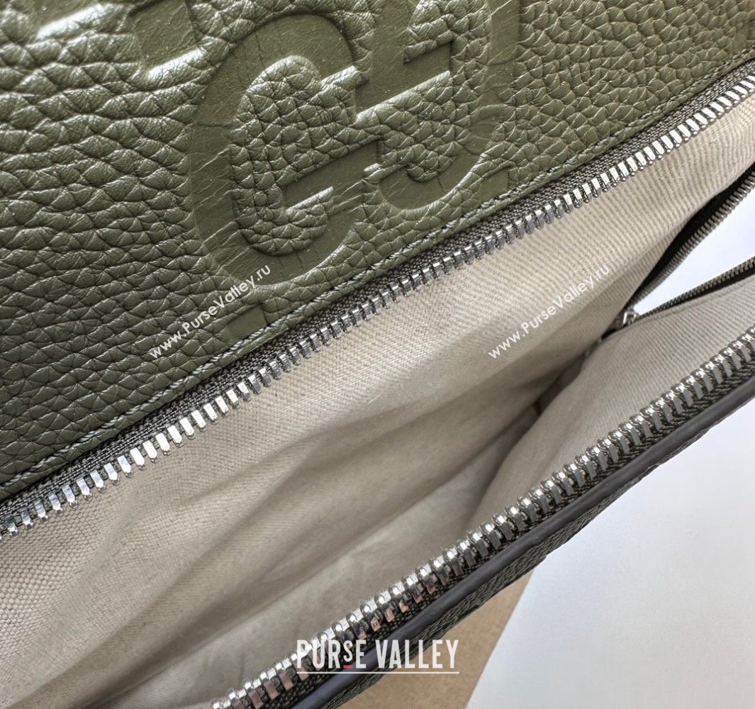 Gucci Jumbo GG Leather Large backpack bag 766932 Green (dlh-23122215)