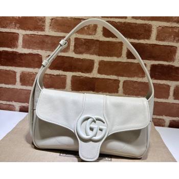 Gucci Aphrodite small shoulder bag 767226 leather White with Brass hardware 2024 (dlh-23122141)