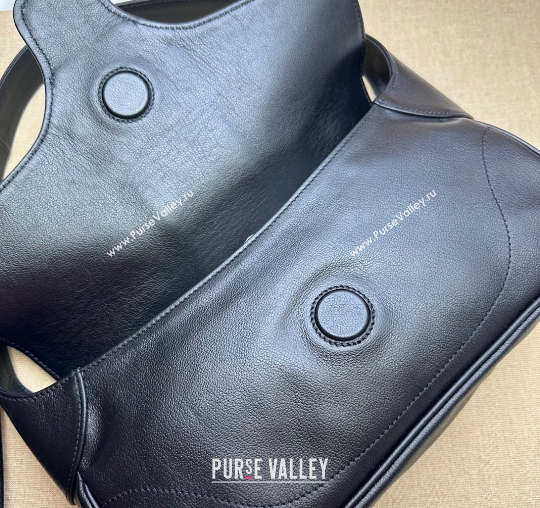 Gucci Aphrodite small shoulder bag 767226 leather Black with Brass hardware 2024 (dlh-23122140)