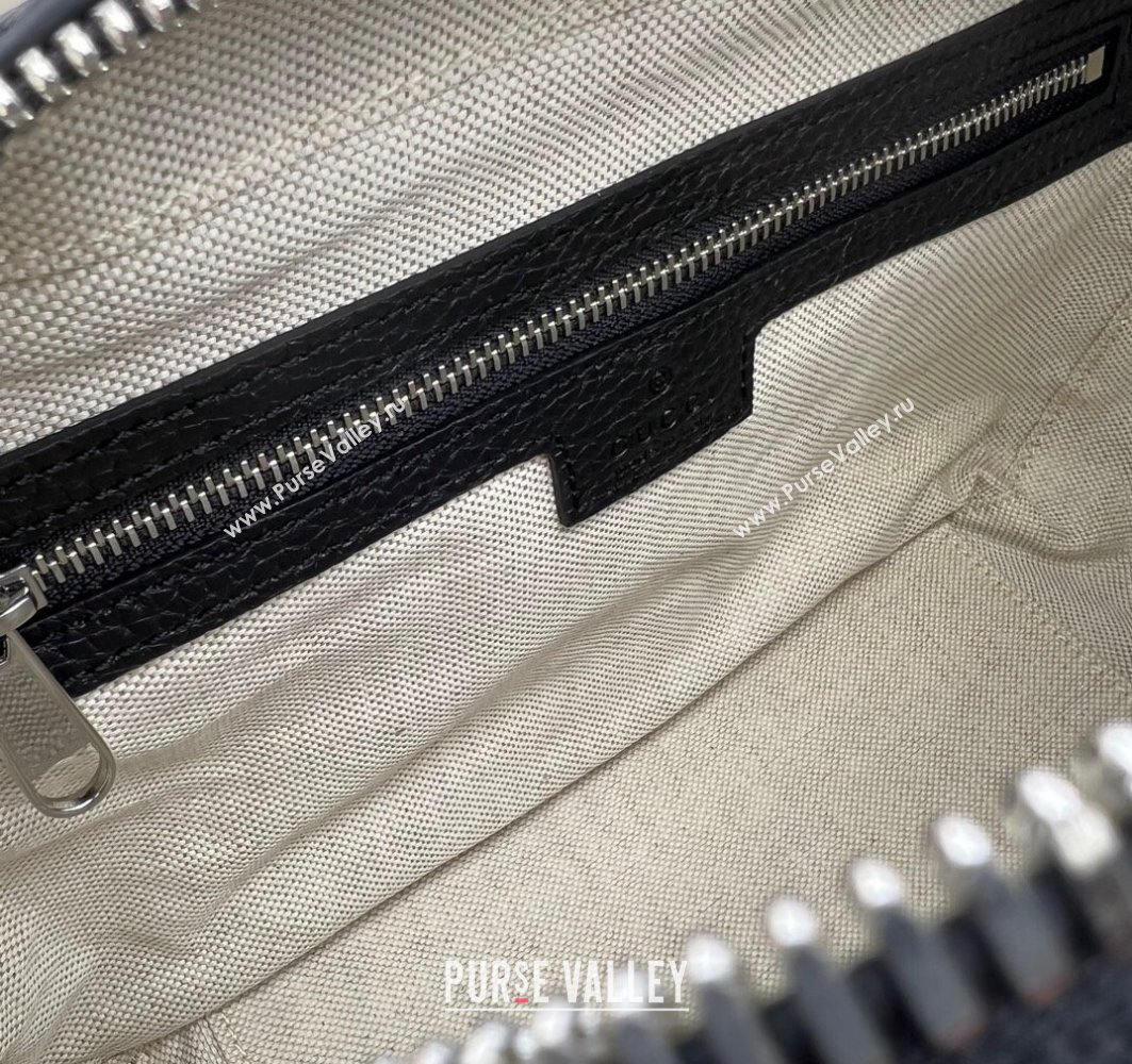 Gucci Jumbo GG Leather medium messenger bag 766946 Black (dlh-23122220)