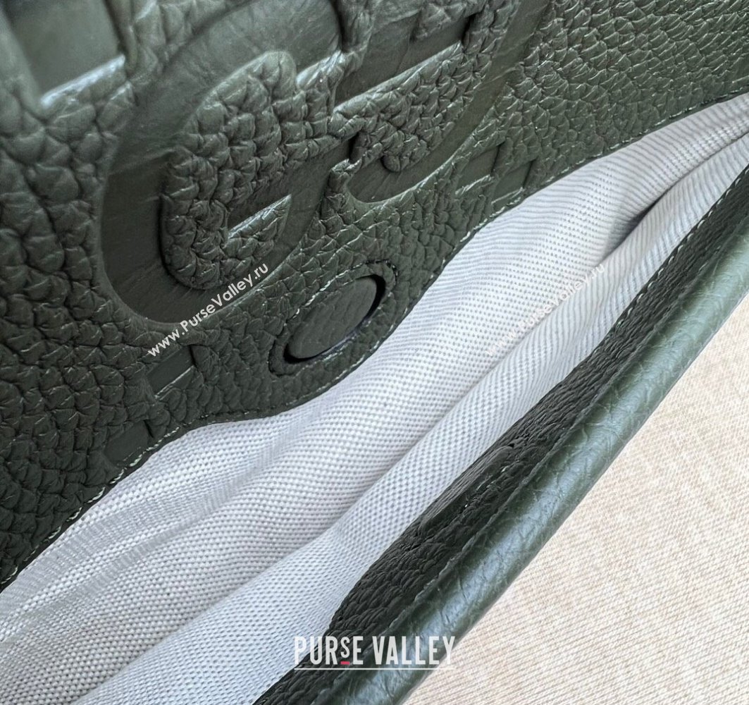 Gucci Jumbo GG Leather medium messenger bag 766946 Green (dlh-23122221)