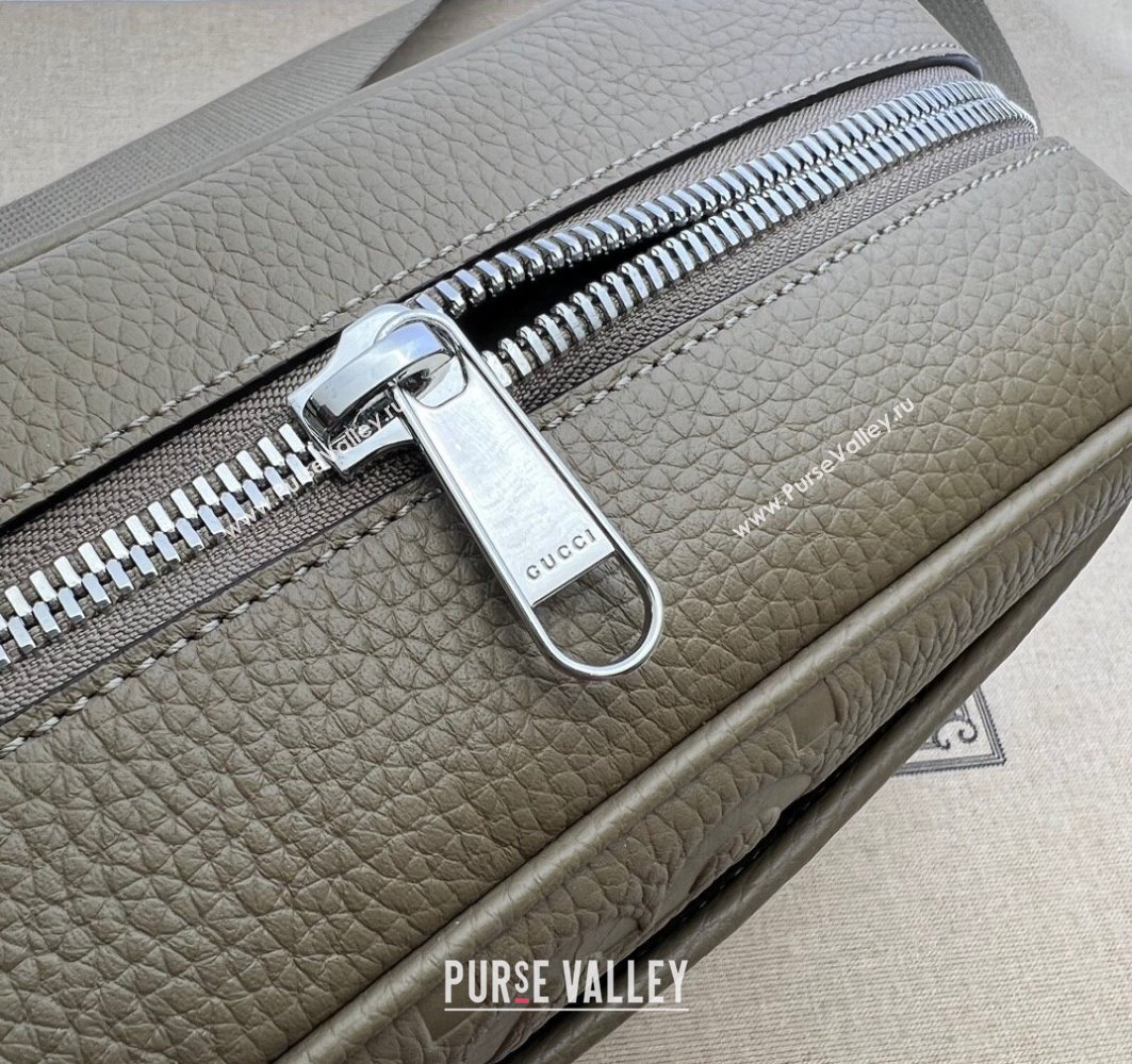 Gucci Jumbo GG Leather medium messenger bag 766946 Gray (dlh-23122222)