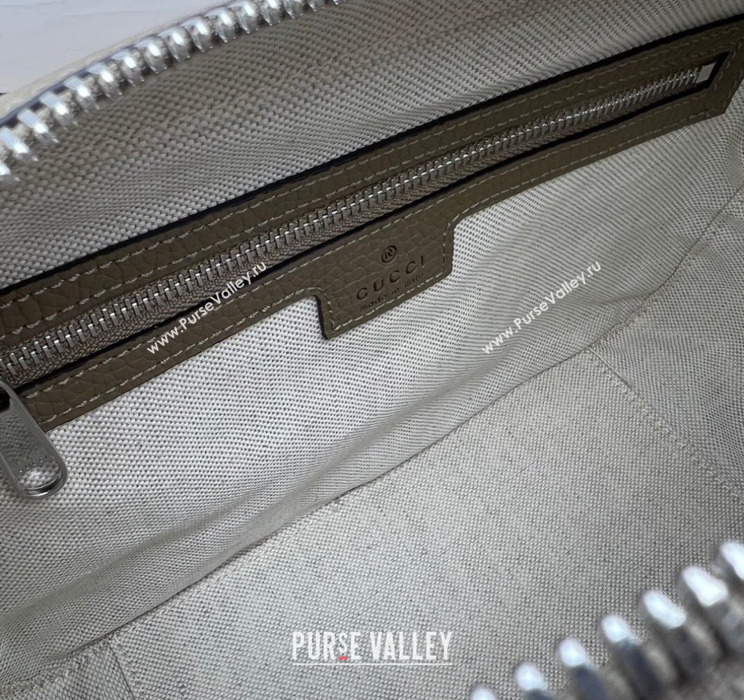 Gucci Jumbo GG Leather medium messenger bag 766946 Gray (dlh-23122222)