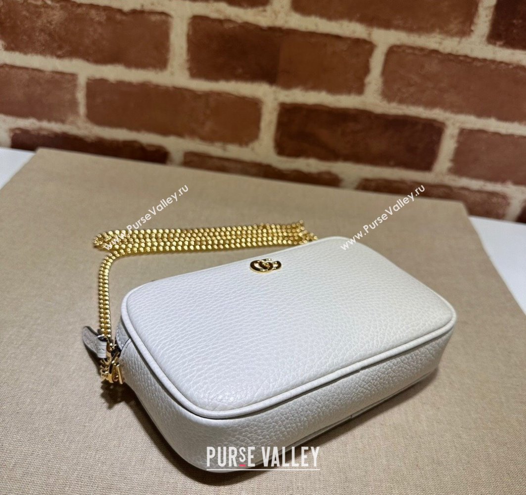 Gucci GG Marmont mini shoulder bag 772759 leather White (dlh-23122229)