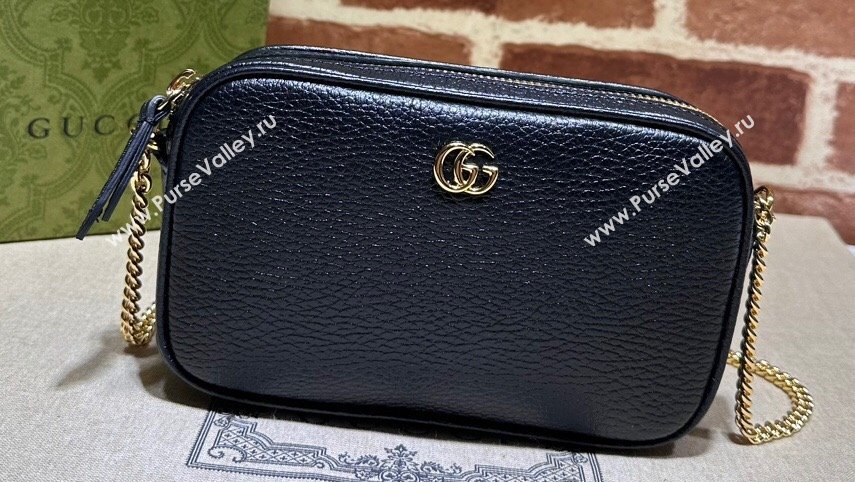Gucci GG Marmont mini shoulder bag 772759 leather Black (dlh-23122228)