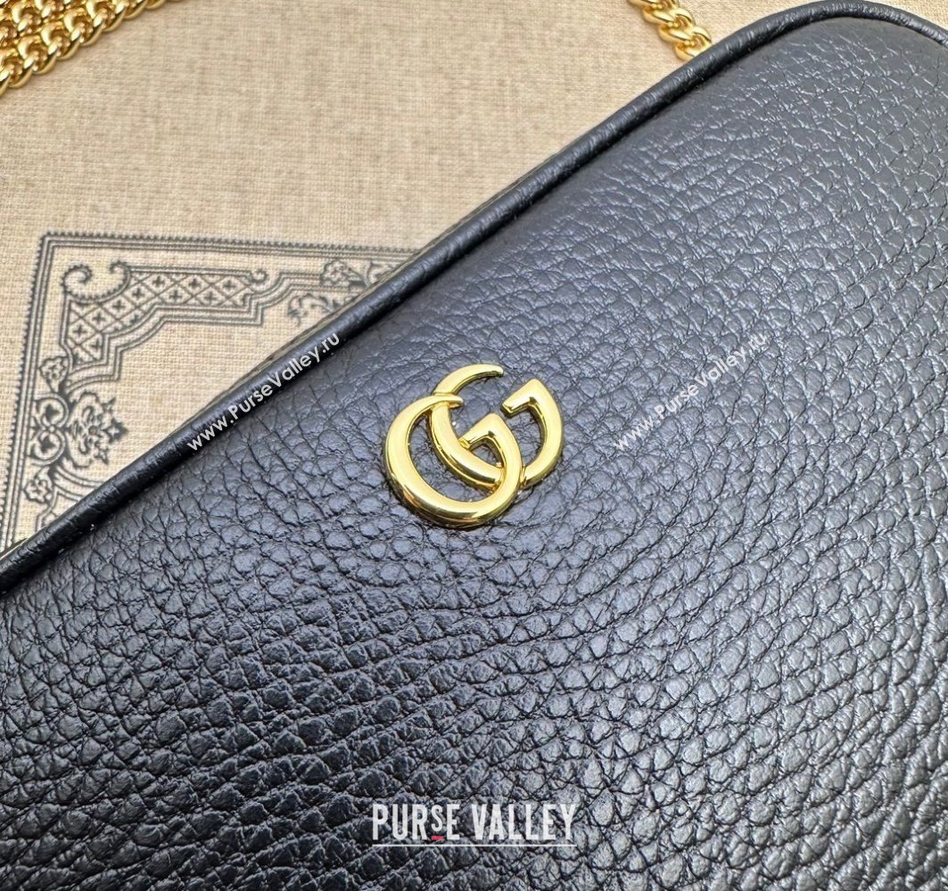 Gucci GG Marmont mini shoulder bag 772759 leather Black (dlh-23122228)
