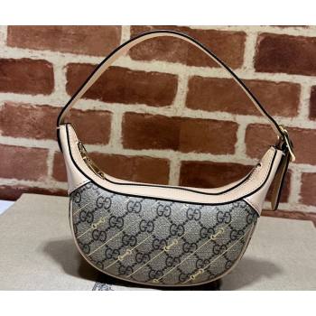 Gucci Ophidia mini bag with Horsebit print 774336 GG canvas and Light pink leather trim 2024 (dlh-23122246)