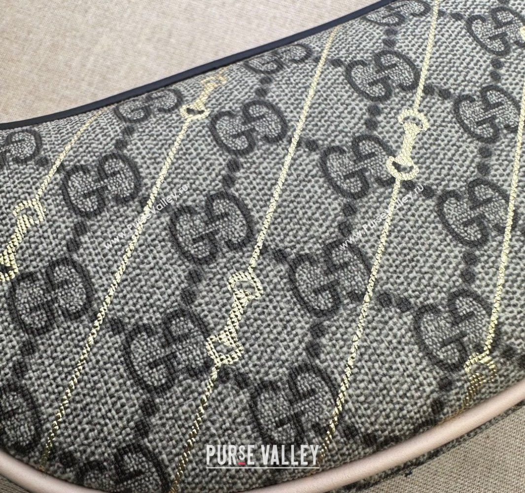 Gucci Ophidia mini bag with Horsebit print 774336 GG canvas and Light pink leather trim 2024 (dlh-23122246)