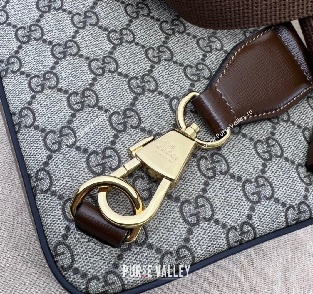 Gucci Sling backpack bag with Interlocking G 696016 beige and ebony Supreme 2024 (dlh-23122242)