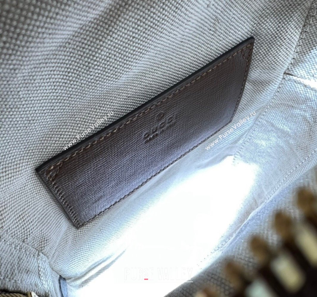 Gucci Sling backpack bag with Interlocking G 696016 beige and ebony Supreme 2024 (dlh-23122242)