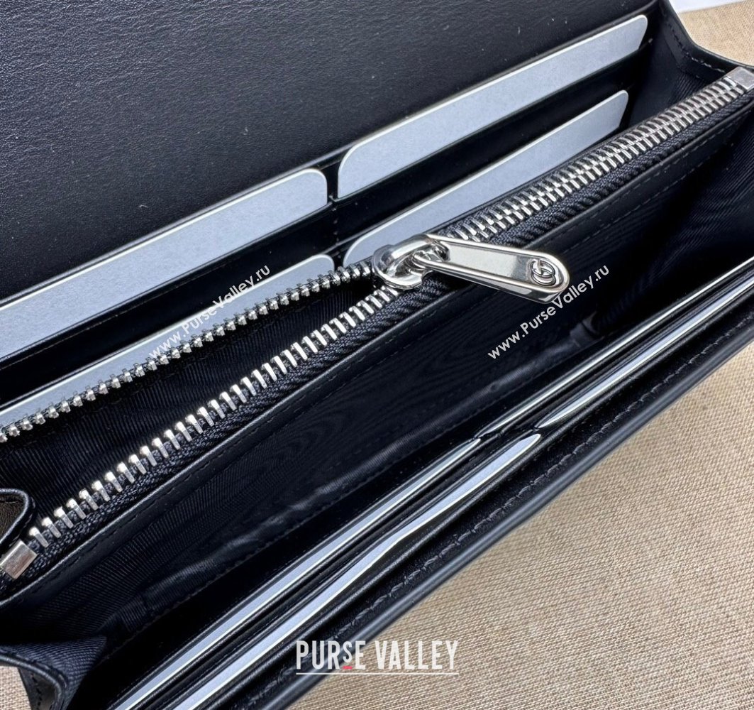 Gucci Petite GG continental wallet 762167 leather Black (dlh-23122223)
