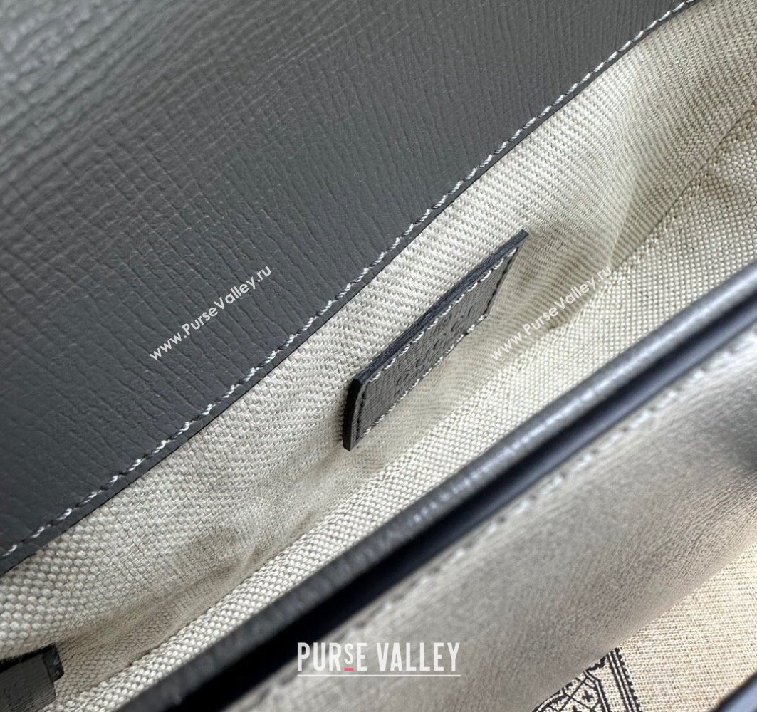 Gucci Horsebit 1955 Mini shoulder bag 774209 Leather Gray (dlh-23122108)