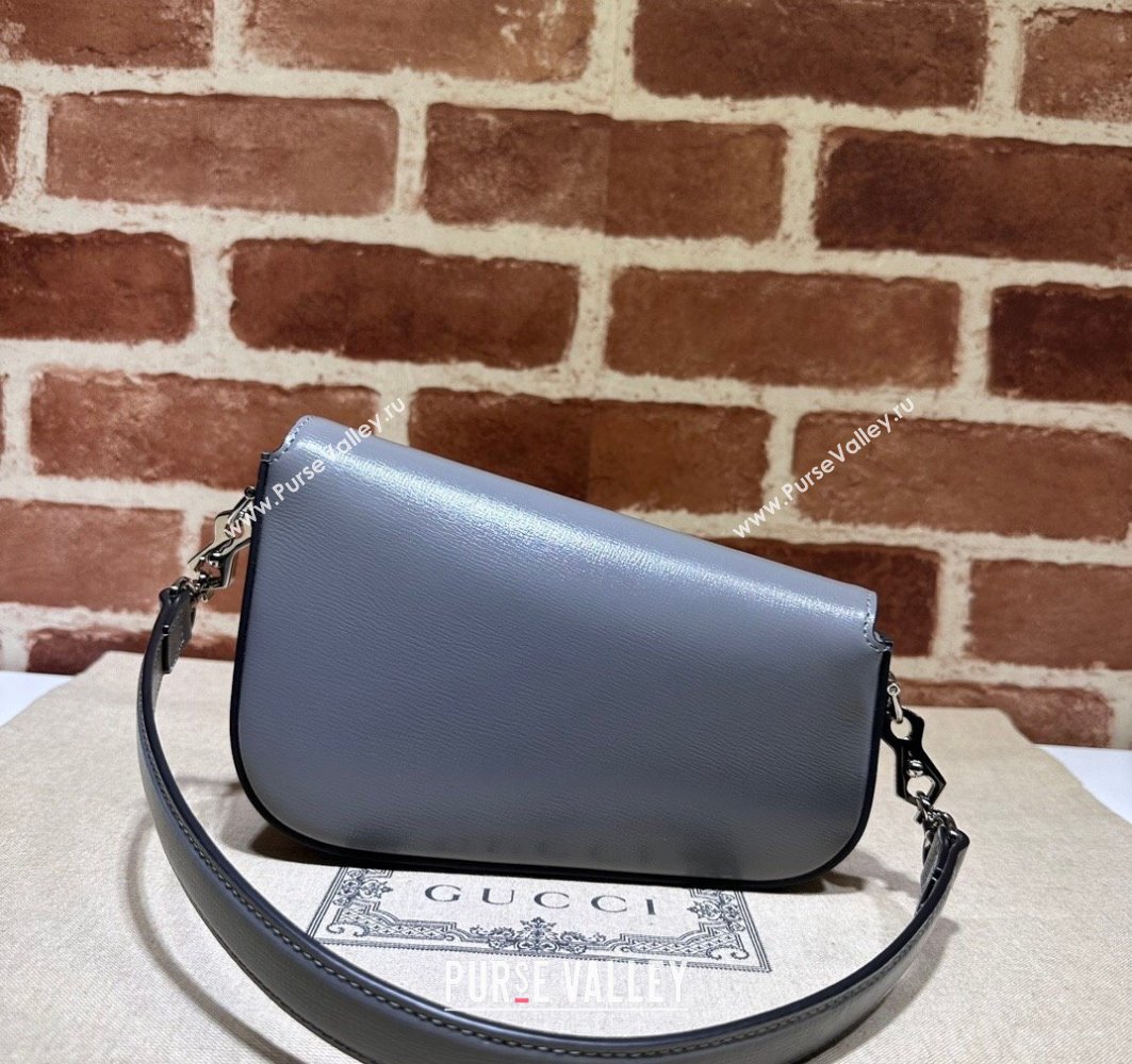 Gucci Horsebit 1955 Mini shoulder bag 774209 Leather Gray (dlh-23122108)