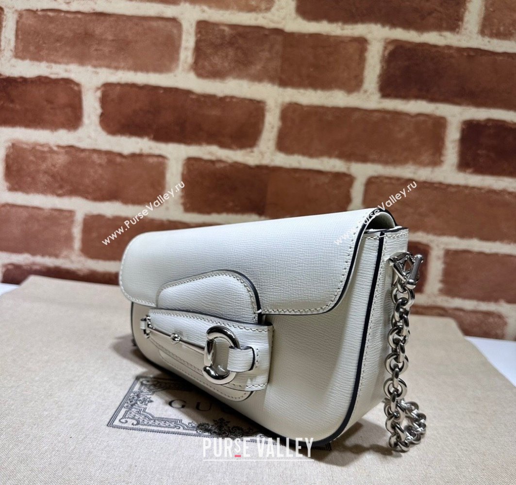 Gucci Horsebit 1955 Mini shoulder bag 774209 Leather White (dlh-23122106)