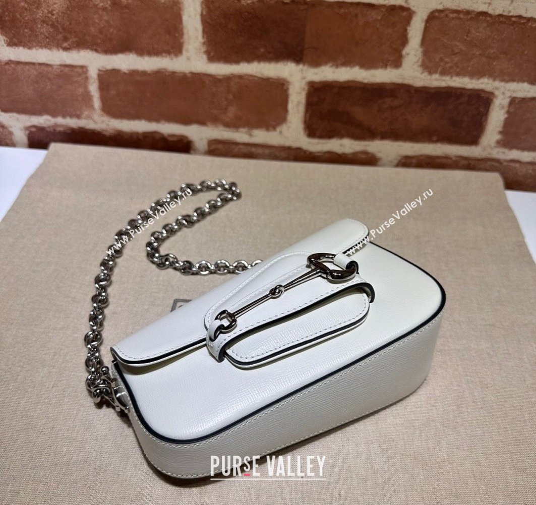 Gucci Horsebit 1955 Mini shoulder bag 774209 Leather White (dlh-23122106)