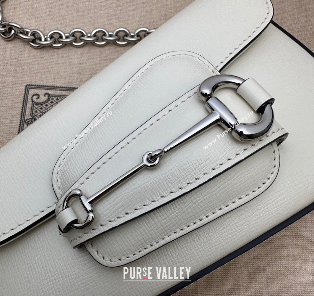 Gucci Horsebit 1955 Mini shoulder bag 774209 Leather White (dlh-23122106)