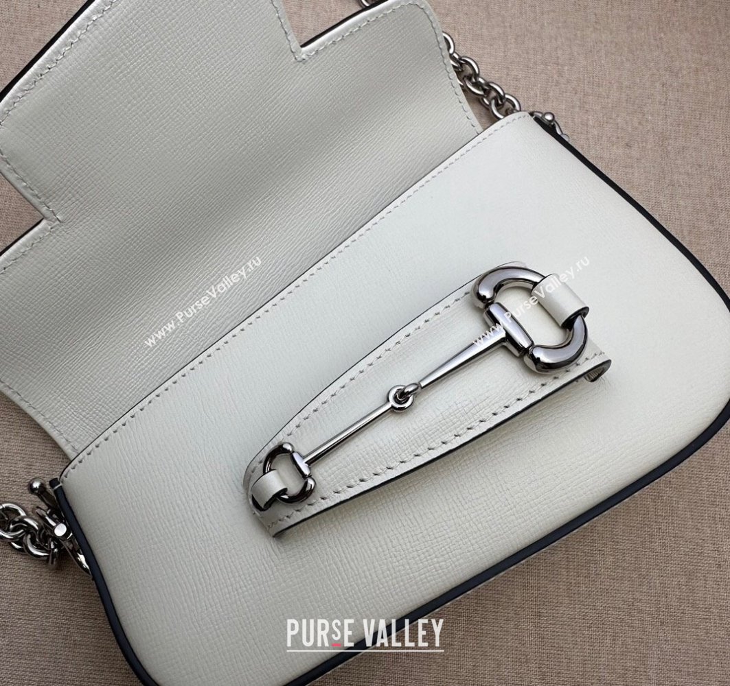 Gucci Horsebit 1955 Mini shoulder bag 774209 Leather White (dlh-23122106)