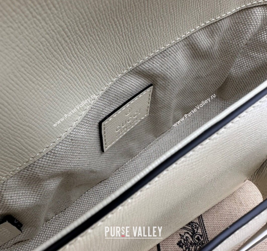 Gucci Horsebit 1955 Mini shoulder bag 774209 Leather White (dlh-23122106)