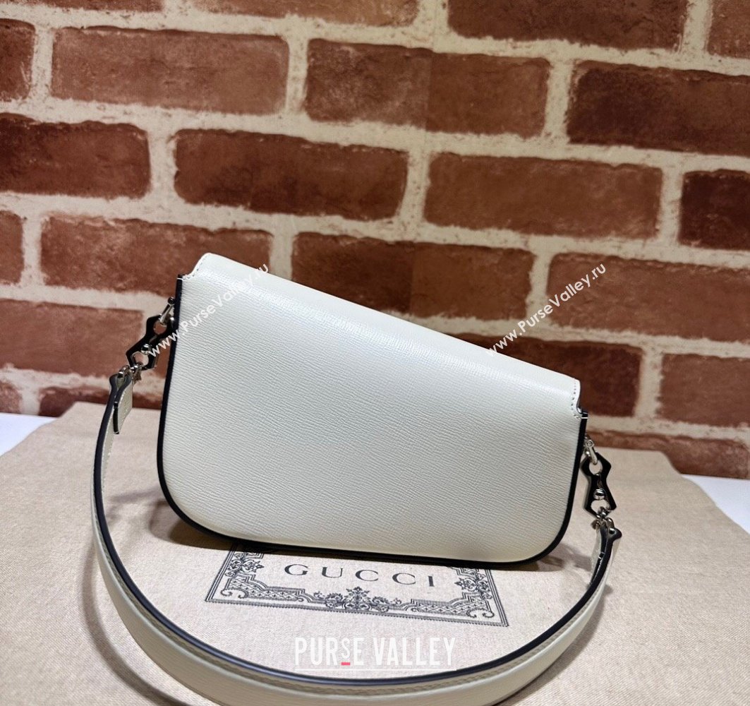 Gucci Horsebit 1955 Mini shoulder bag 774209 Leather White (dlh-23122106)