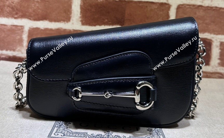 Gucci Horsebit 1955 Mini shoulder bag 774209 Leather Black (dlh-23122105)