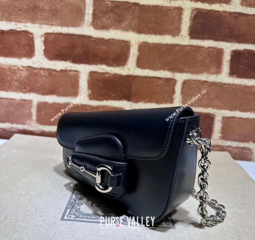 Gucci Horsebit 1955 Mini shoulder bag 774209 Leather Black (dlh-23122105)