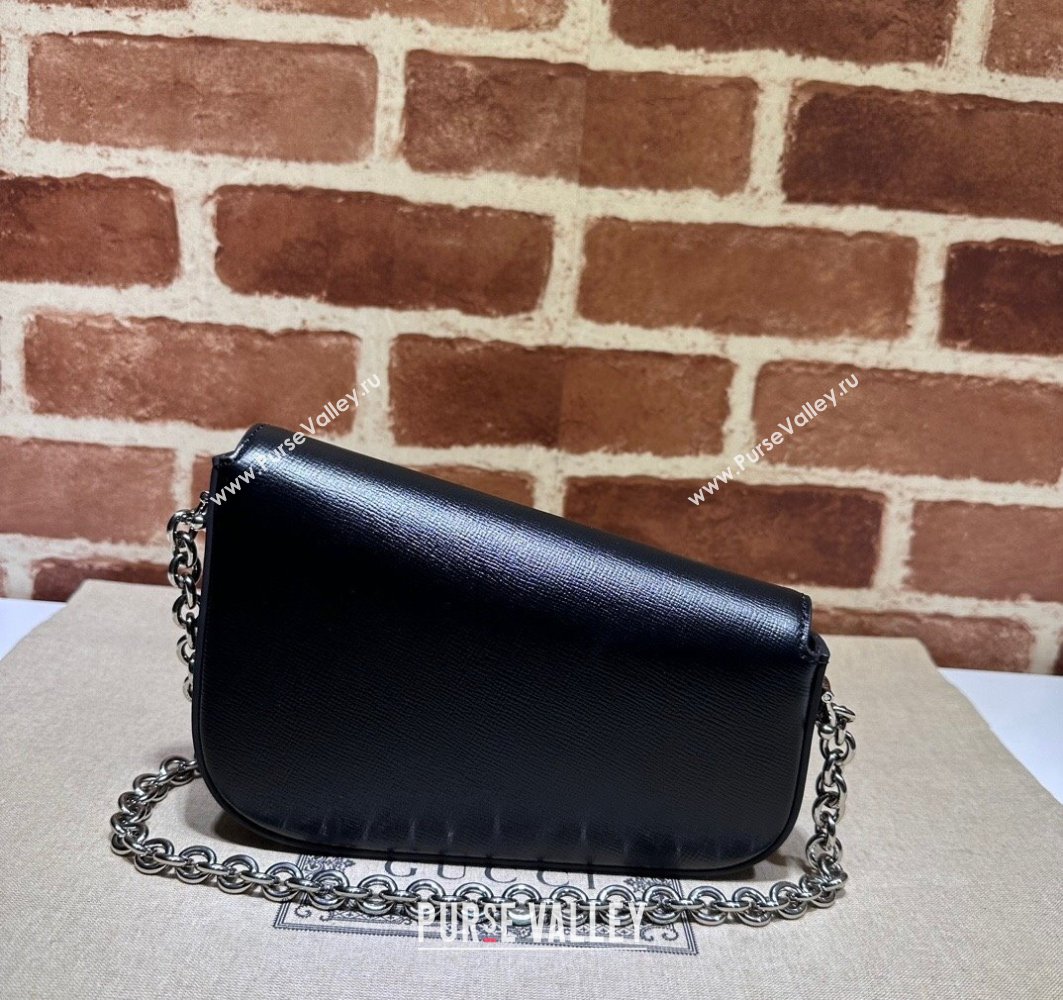 Gucci Horsebit 1955 Mini shoulder bag 774209 Leather Black (dlh-23122105)