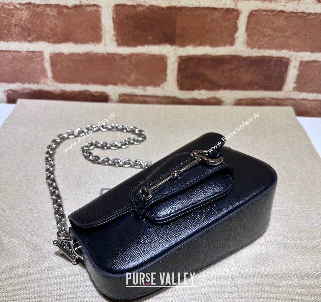 Gucci Horsebit 1955 Mini shoulder bag 774209 Leather Black (dlh-23122105)