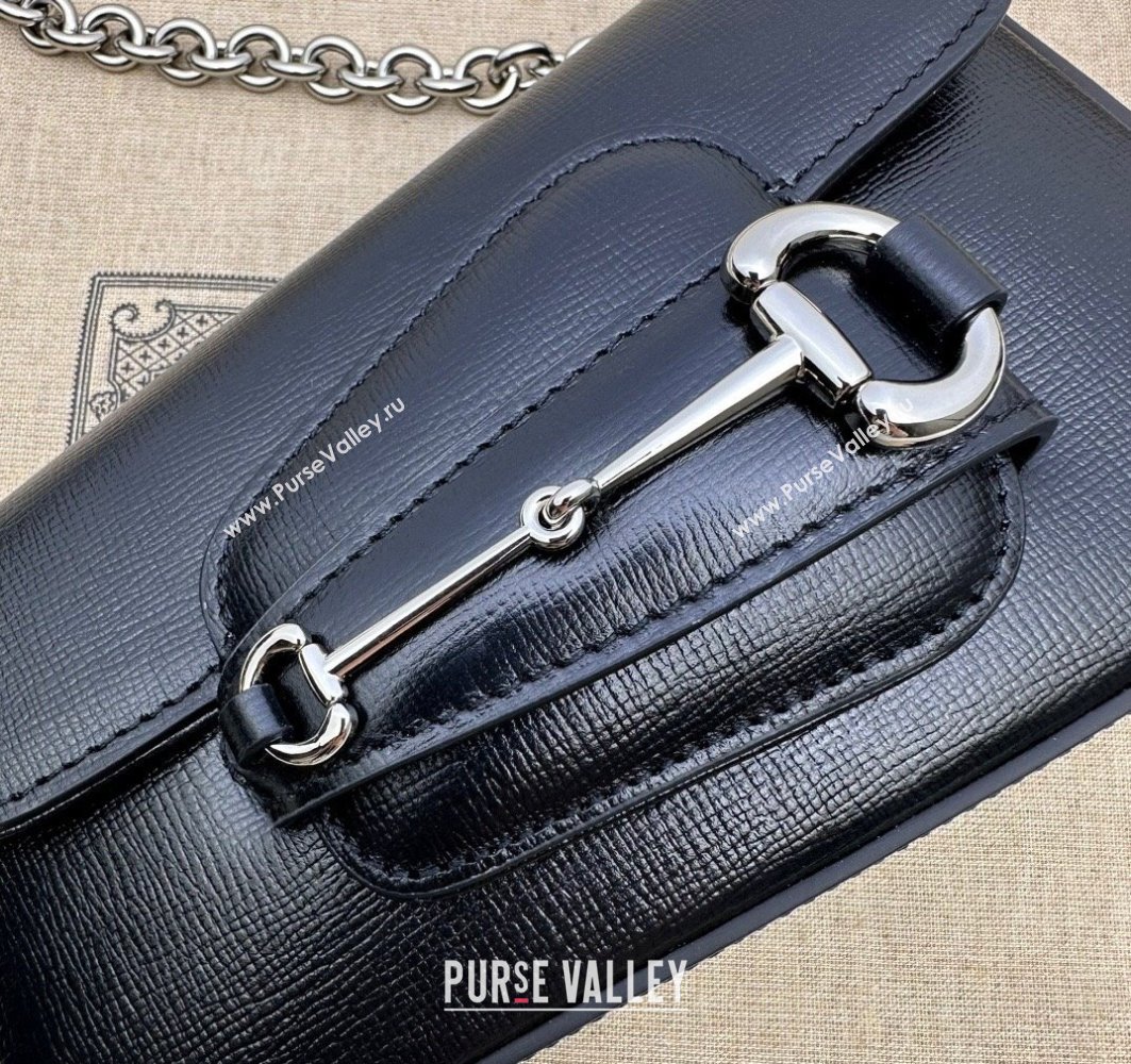 Gucci Horsebit 1955 Mini shoulder bag 774209 Leather Black (dlh-23122105)