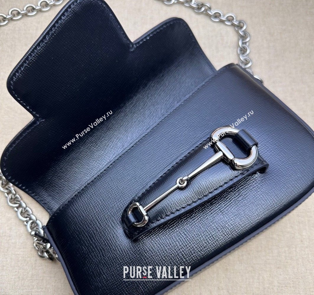 Gucci Horsebit 1955 Mini shoulder bag 774209 Leather Black (dlh-23122105)