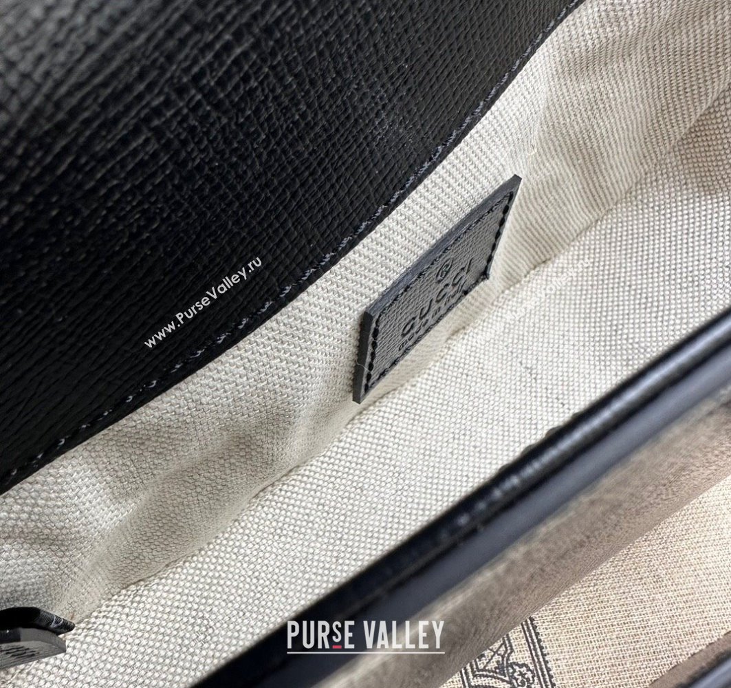 Gucci Horsebit 1955 Mini shoulder bag 774209 Leather Black (dlh-23122105)