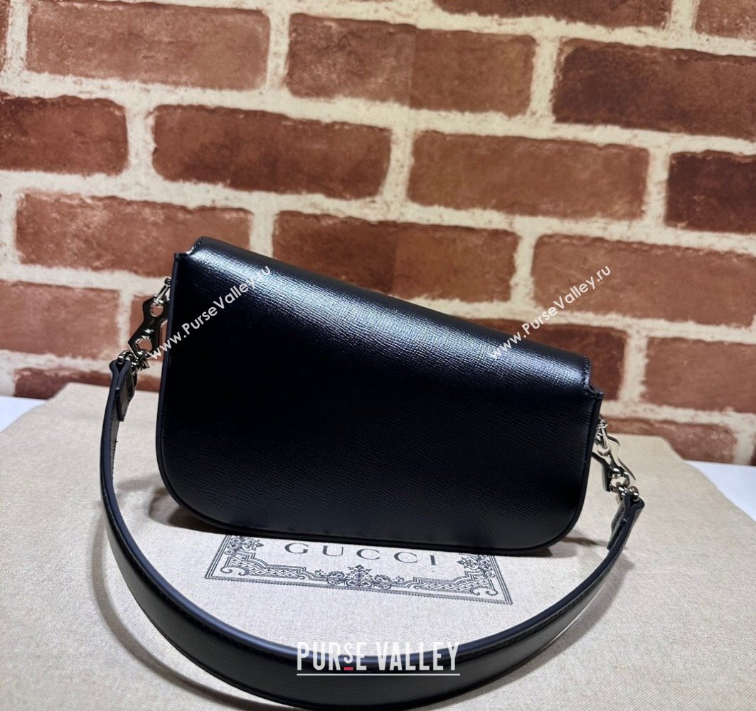 Gucci Horsebit 1955 Mini shoulder bag 774209 Leather Black (dlh-23122105)