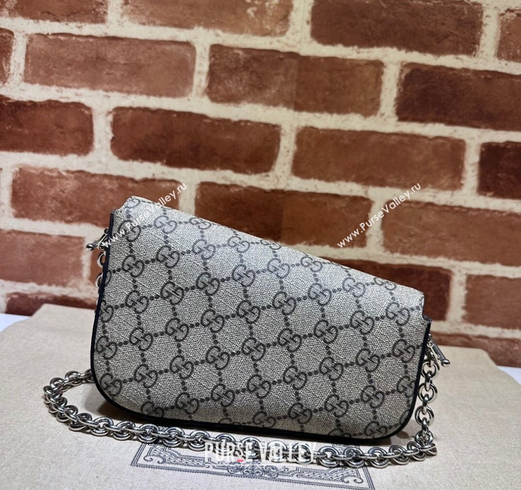 Gucci Horsebit 1955 Mini shoulder bag 774209 Beige and ebony GG Supreme canvas (dlh-23122112)