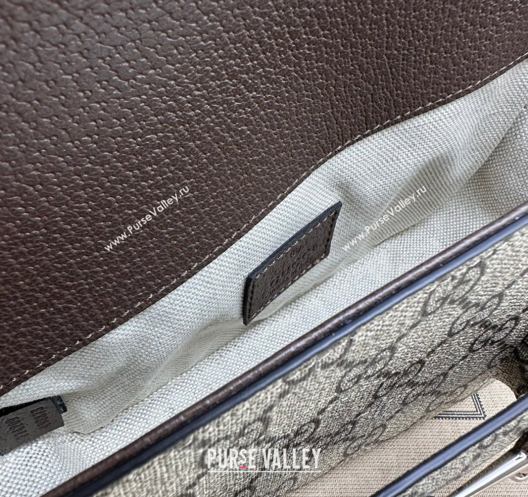 Gucci Horsebit 1955 Mini shoulder bag 774209 Beige and ebony GG Supreme canvas (dlh-23122112)