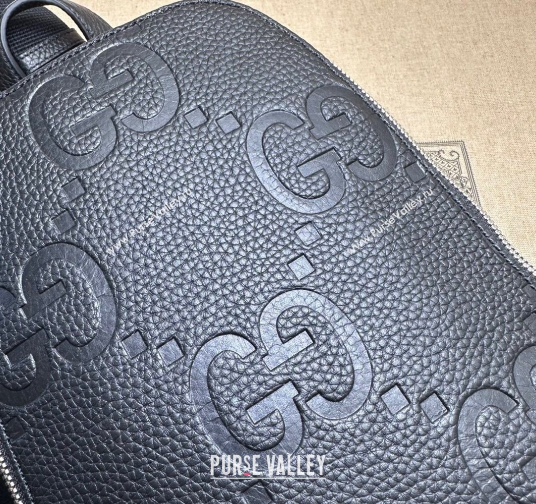 Gucci Jumbo GG Leather crossbody bag 766937 Black (dlh-23122225)