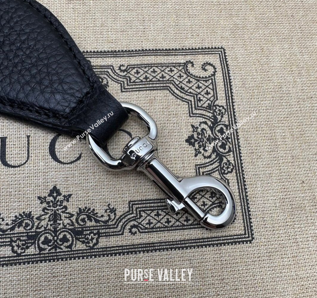 Gucci Jumbo GG Leather crossbody bag 766937 Black (dlh-23122225)