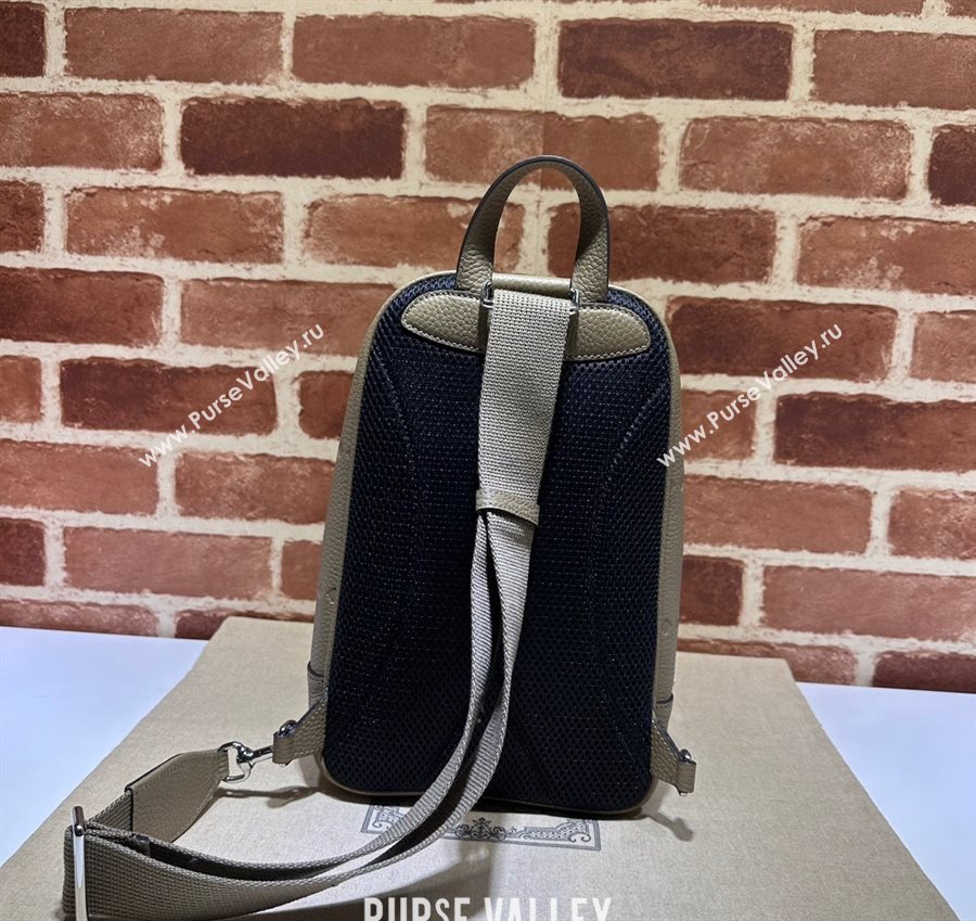 Gucci Jumbo GG Leather crossbody bag 766937 Gray (dlh-23122227)