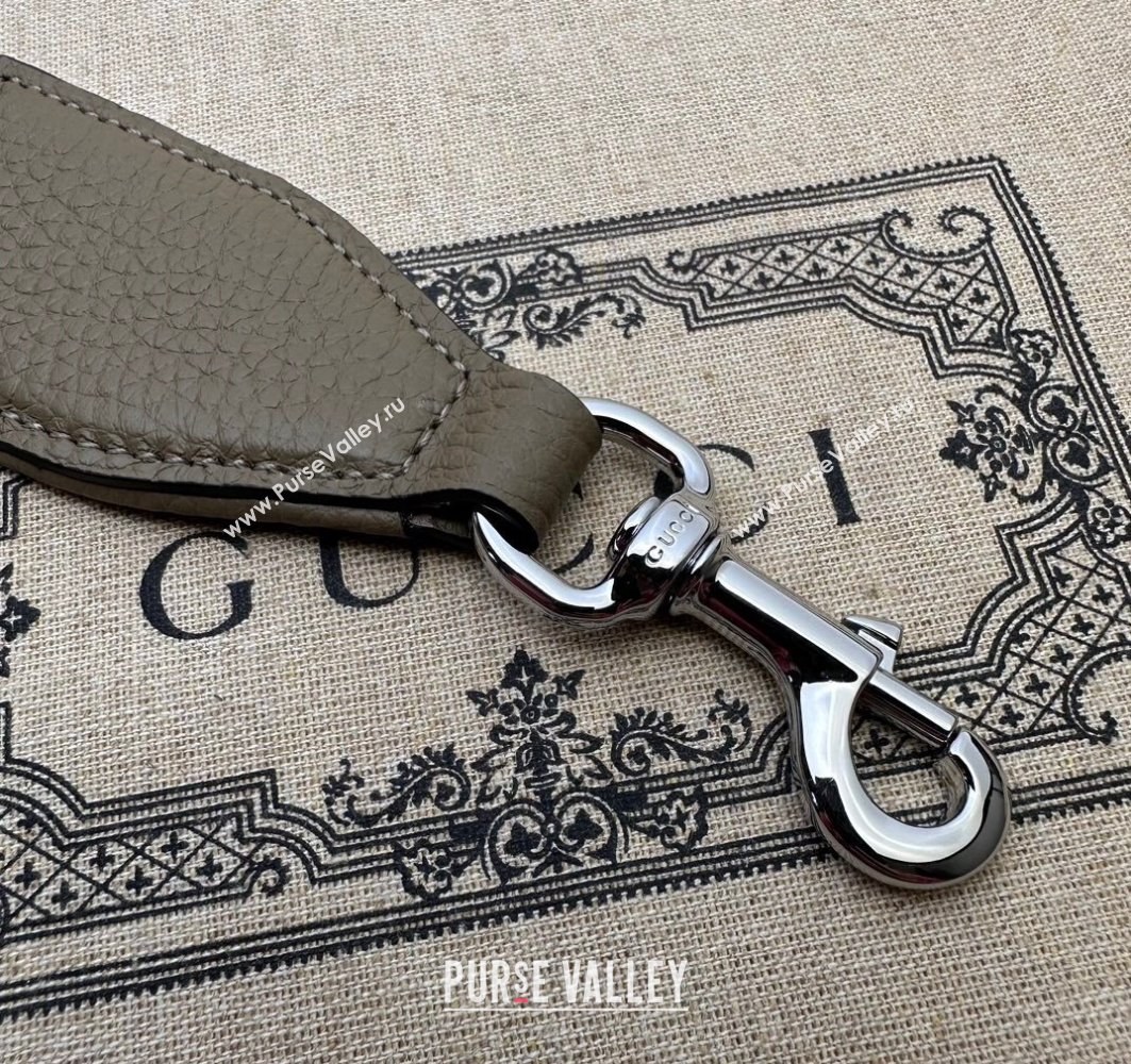 Gucci Jumbo GG Leather crossbody bag 766937 Gray (dlh-23122227)