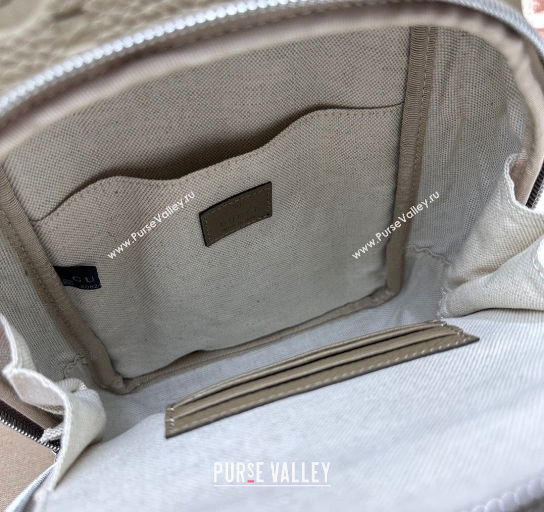 Gucci Jumbo GG Leather crossbody bag 766937 Gray (dlh-23122227)