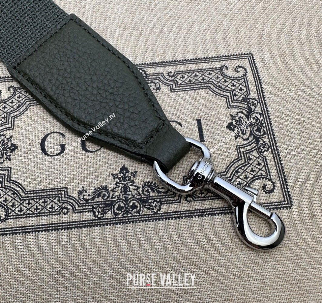 Gucci Jumbo GG Leather crossbody bag 766937 Green (dlh-23122226)