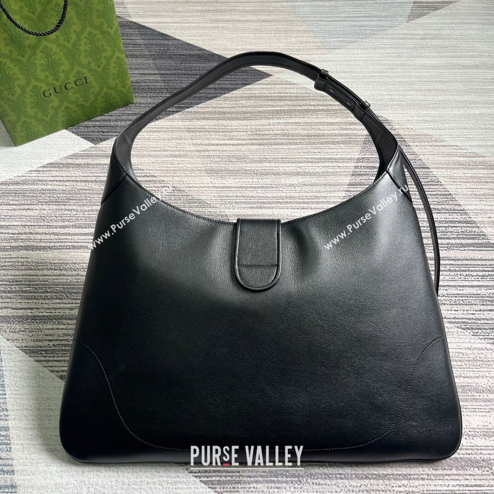 Gucci Aphrodite large shoulder bag 772483 leather Black with Brass hardware 2024 (dlh-23122138)