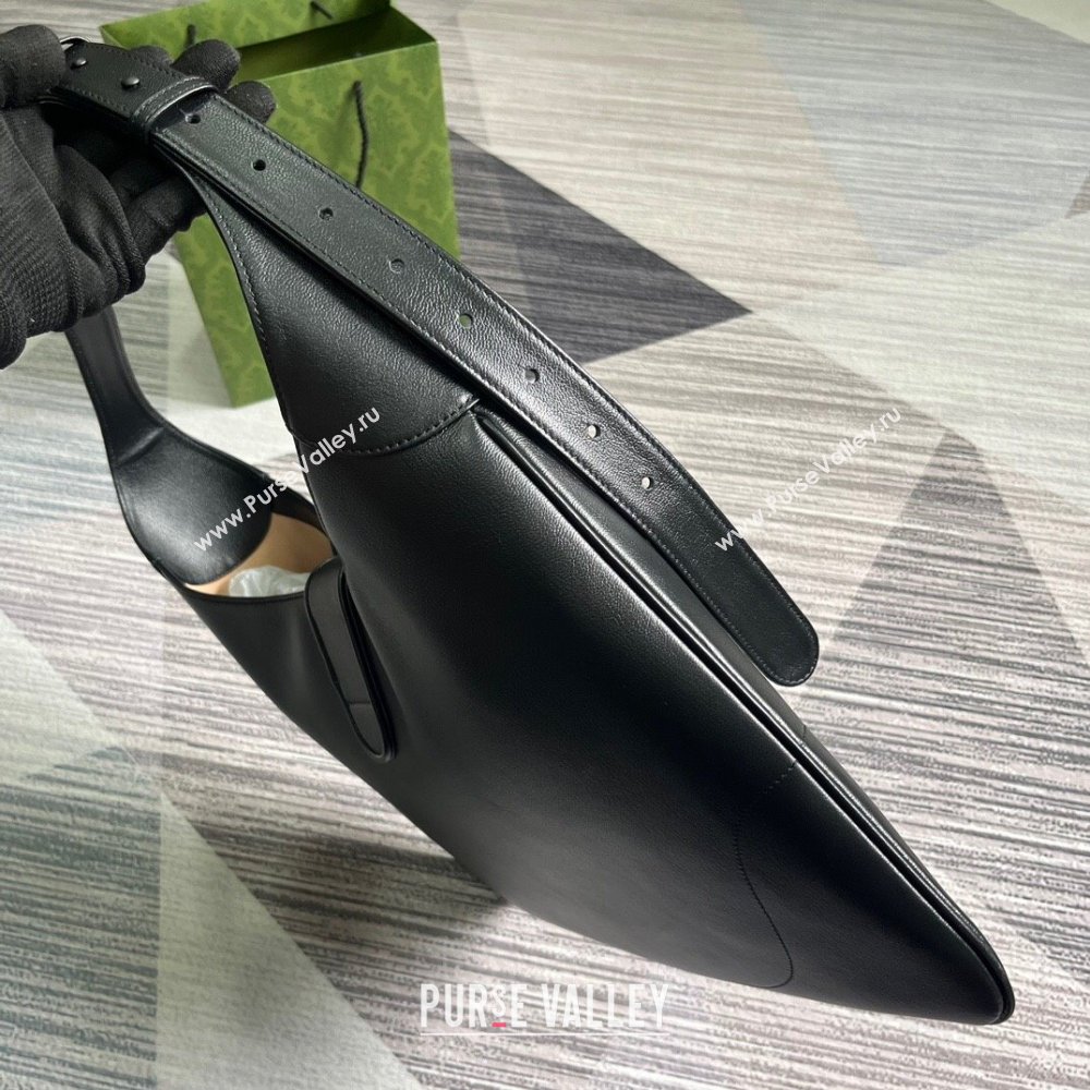 Gucci Aphrodite large shoulder bag 772483 leather Black with Brass hardware 2024 (dlh-23122138)