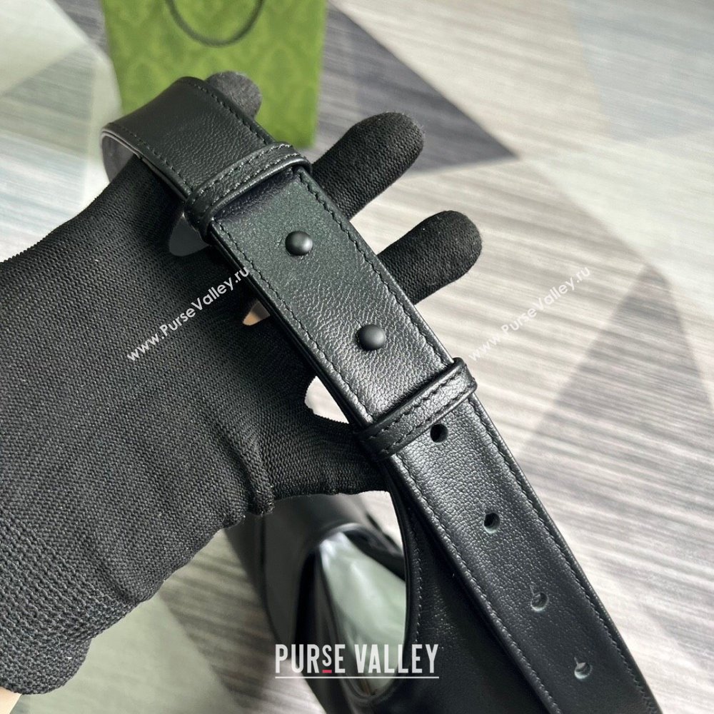 Gucci Aphrodite large shoulder bag 772483 leather Black with Brass hardware 2024 (dlh-23122138)