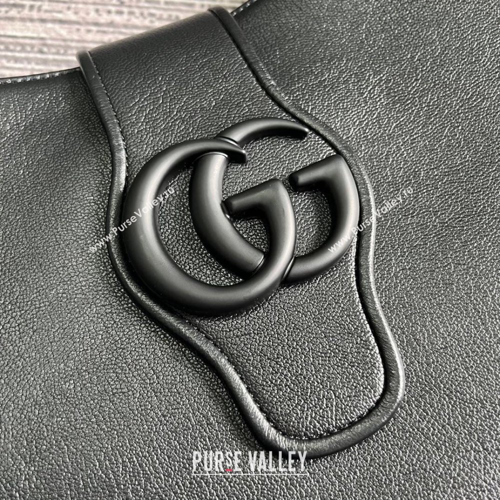 Gucci Aphrodite large shoulder bag 772483 leather Black with Brass hardware 2024 (dlh-23122138)